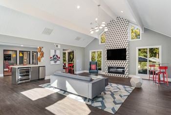 Clubhouse with fireplace